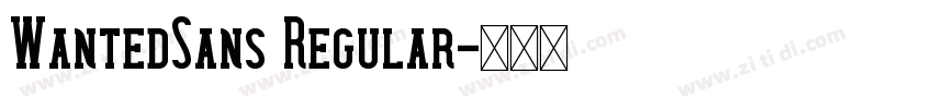 WantedSans Regular字体转换